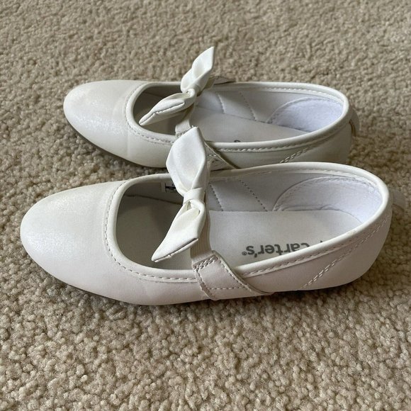 Carters Slip On White Dress Shoe Size 13 - Picture 3 of 8